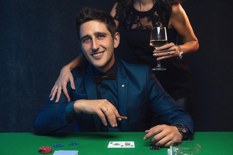 Live Blackjack dealer and table at angka sidney studio with multi-camera broadcast setup